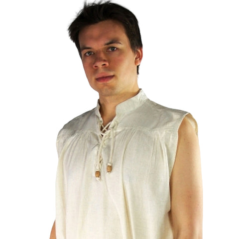 Mittelalterhemd ohne Arm Natur | ärmelloses Hemd