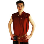 Kurz Mittelalterhemd ohne Arm | Mittelalter-Hemd rot