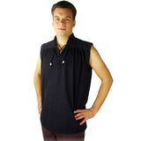 Mittelalter Hemd schwarz ohne Arm | Hemd ärmellos