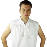 Mittelalterhemd kurz weiß | Kurzärmeliges Mittelalter Hemd