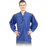 Blaues Mittelalterhemd | Freizeit Mittelalter Hemd | blau