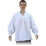 Weißes Mittelalterhemd | Freizeithemd | Mittelalter Hemd weiß