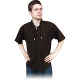 Braunes Mittelalterhemd | Mittelalter Hemd mit kurzem Arm