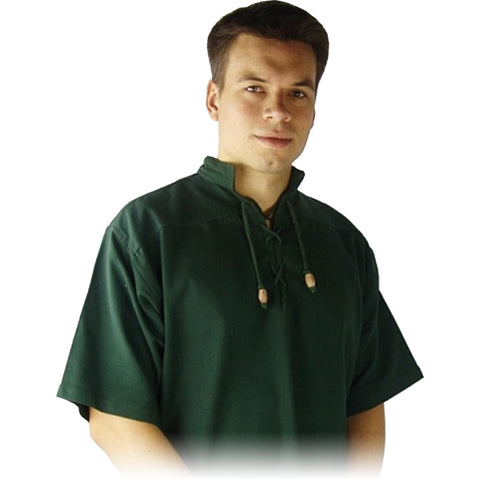 Grünes Mittelalter Hemd | Kurzarm Mittelalterhemd