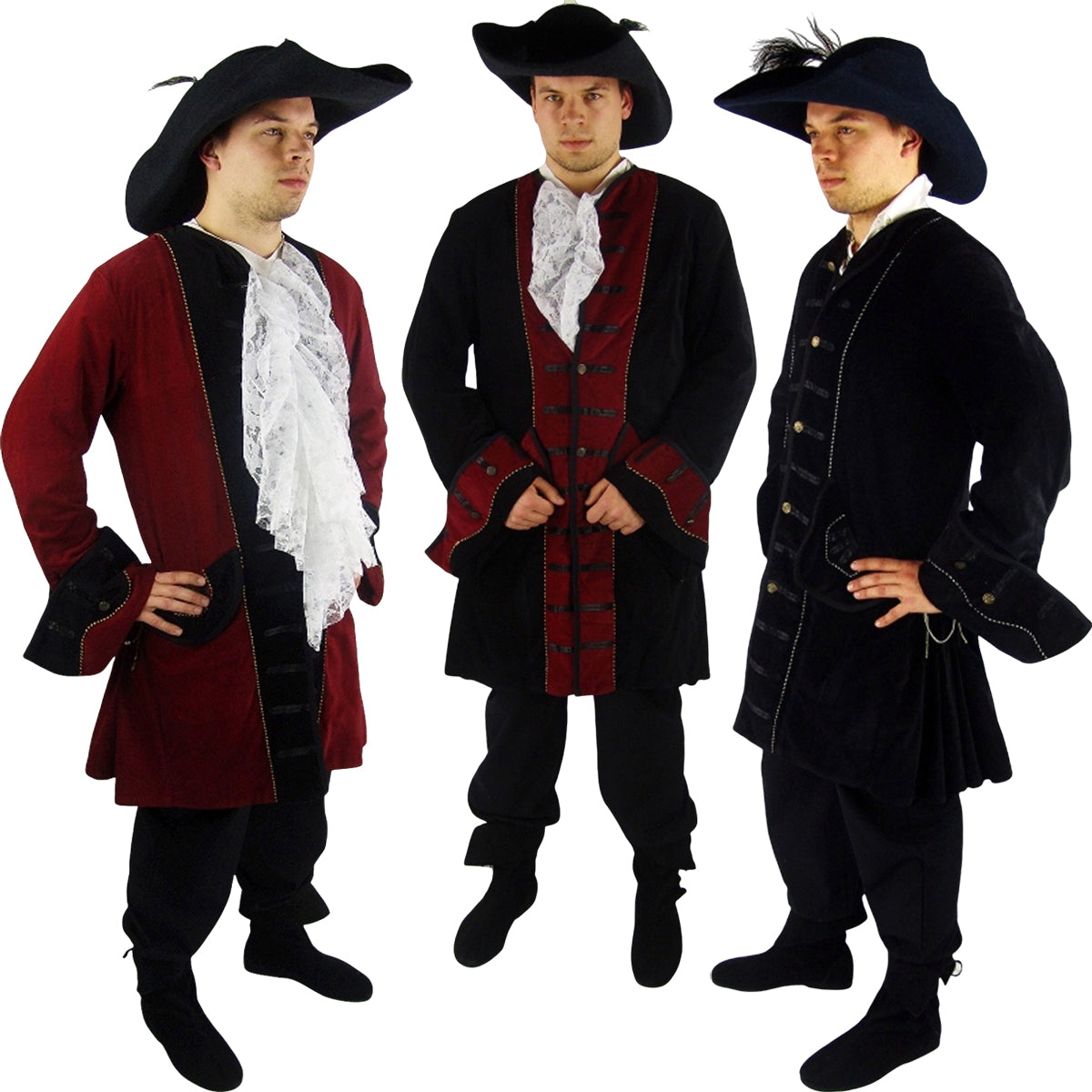 Piraten Cosplay Kostüm – Mittelalterlicher Mantel Mit Gürtel, Ideal Für Halloween & Karneval Für Herren
