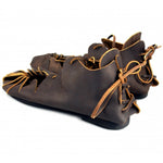 Schnürschuhe aus Leder braun