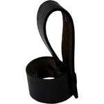 Mittelalter Trinkhornhalter schwarz aus Leder