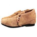 Mittelalter Schuhe mit Metallspange braun