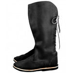 Schwarze Mittelalter Stiefel | Mittelalter Schuhe schwarz
