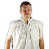 Mittelalter Hemd Natur Stoff | ohne Arm | Mittelalter