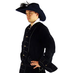 Lange Piratenjacke schwarz