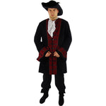 Piratenjacke schwarz rot | Piratenjacke Herren