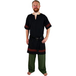 Mittelalter Tunika schwarz | schwarze Römer Tunika