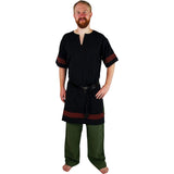 Mittelalter Tunika schwarz | schwarze Römer Tunika