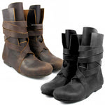 Wikinger Stiefel schwarz und braun in Übergrößen